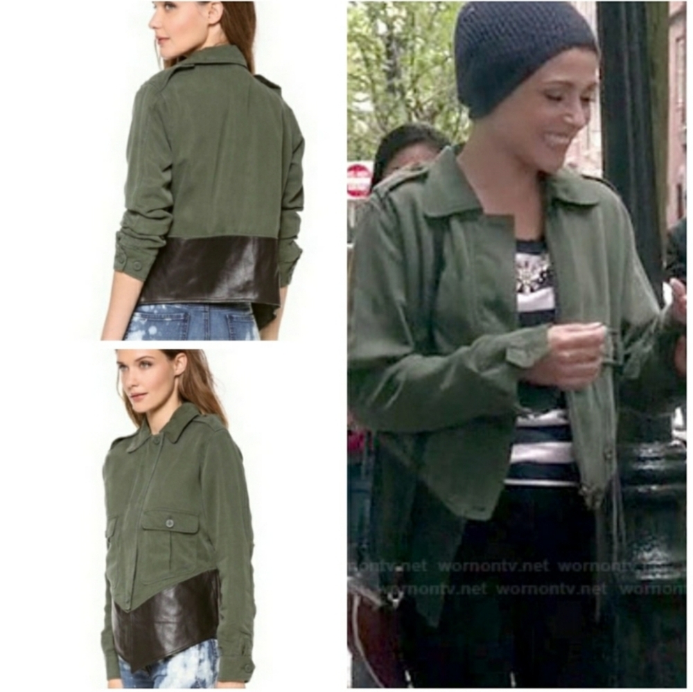 Dakota Collective Green Asymmetric Jacket Size M